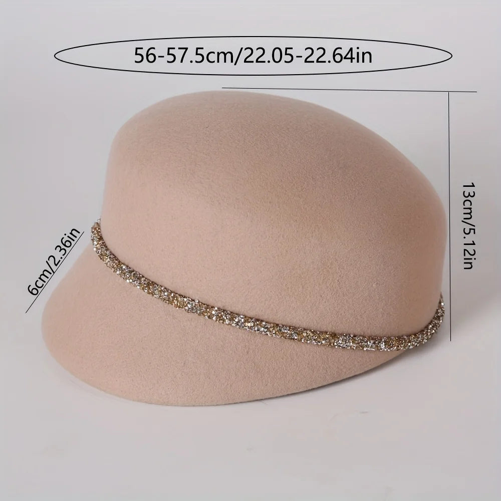 Celestine Crystal Wool Cloche