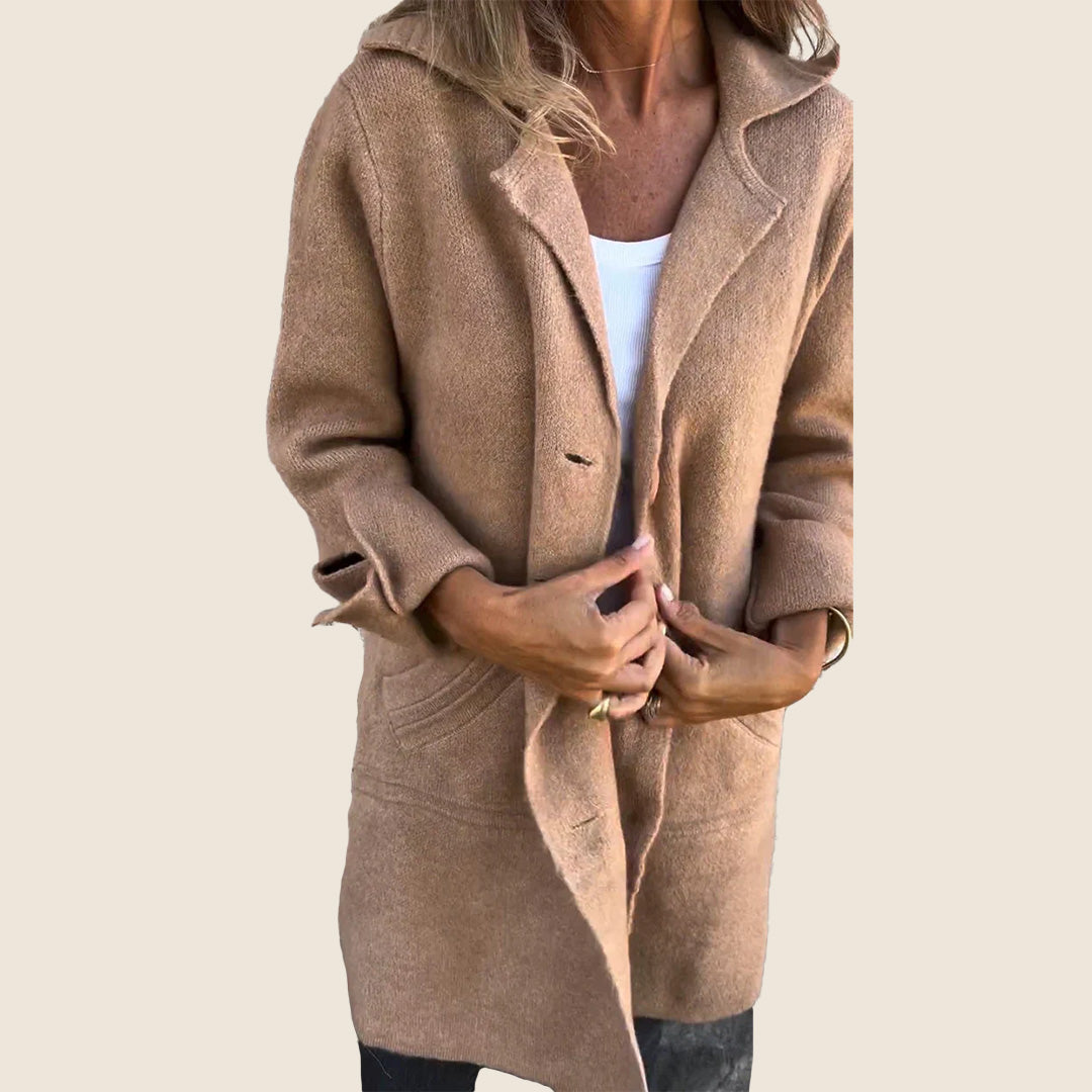 Eloise – Textured Button-Front Coat