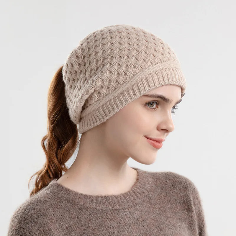 Sienna Slouch Ponytail Beanie