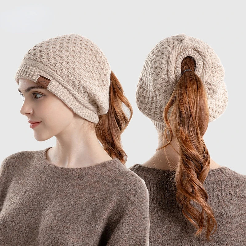 Sienna Slouch Ponytail Beanie