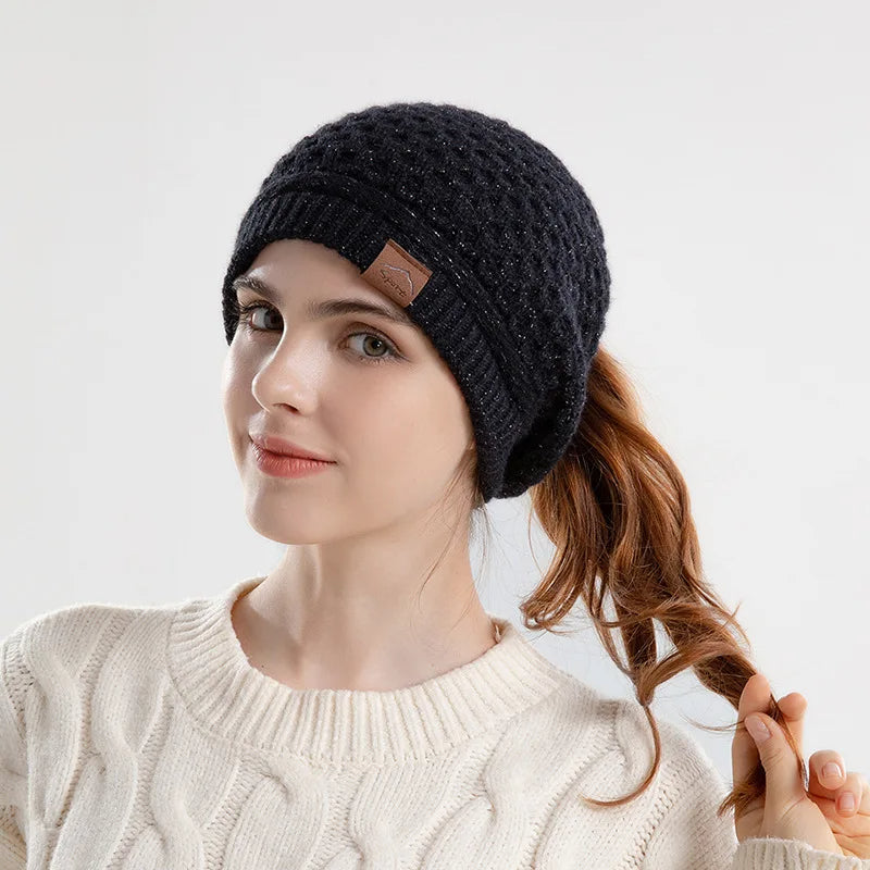 Sienna Slouch Ponytail Beanie