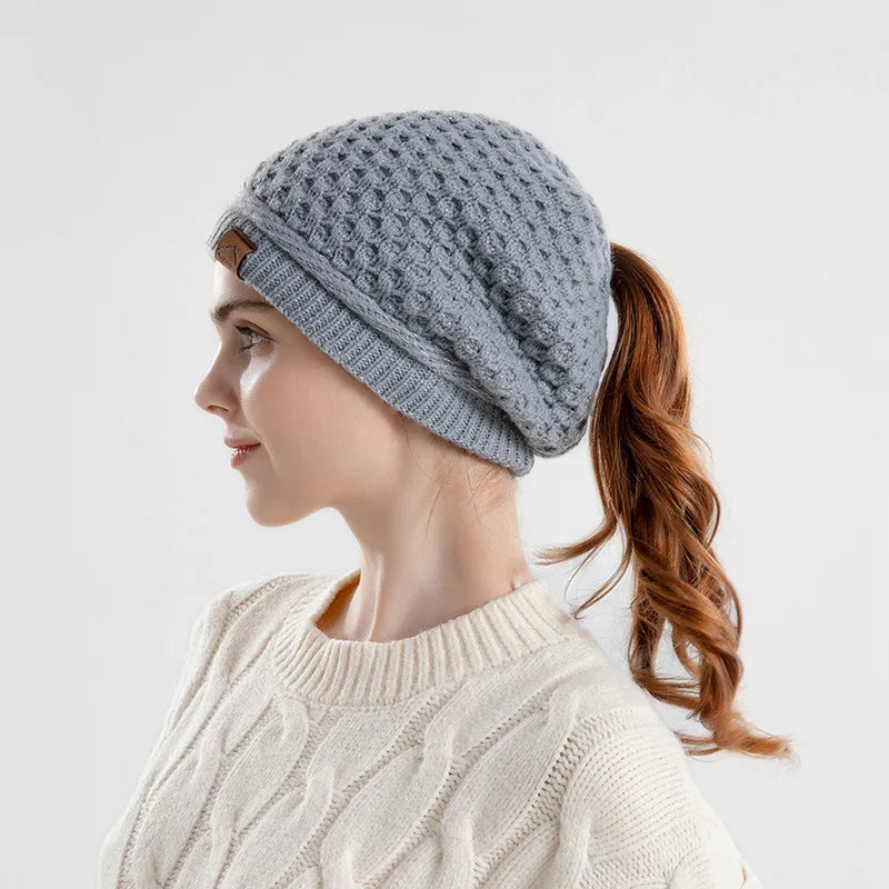 Sienna Slouch Ponytail Beanie