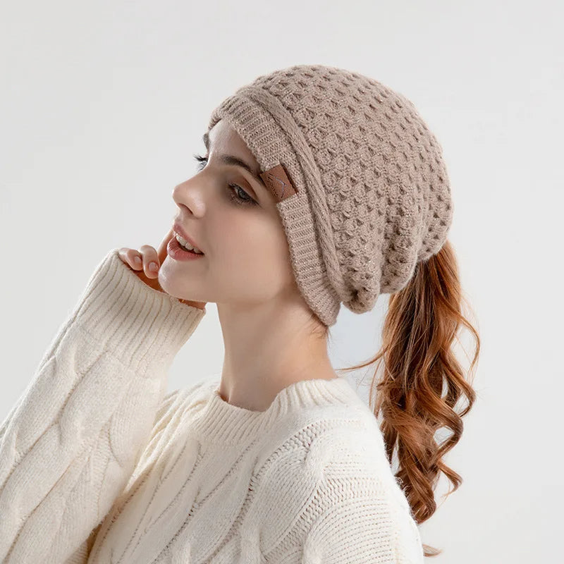 Sienna Slouch Ponytail Beanie